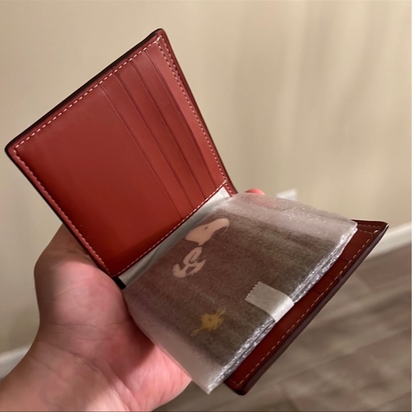 Coach X Peanuts 3 In 1 Wallet In Signature Canvas With Snoopy Woodstock - Picture 4 of 9